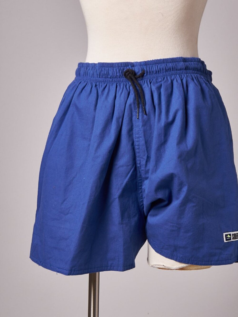 1990s Reversible Blue and Blue and Purple Plaid Sideout Swim Board Shorts